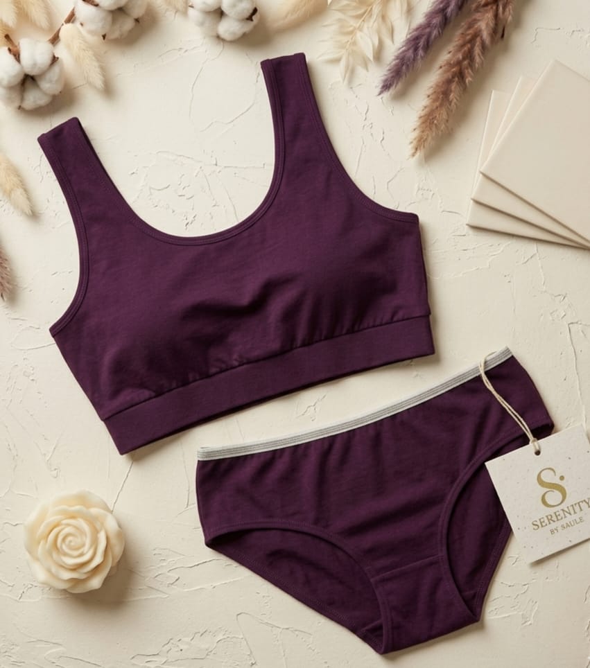 Sport Bra & Slip &mdash; Coloris prune